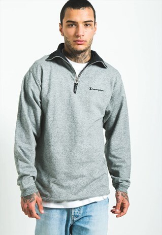VINTAGE 80S CHAMPION 1/4 ZIP SWEATSHIRT / S5495