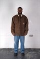 CARHARTT MICHIGAN JACKET IN BROWN. 