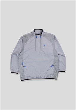 Vintage 00s Nike Hex Double-Zip Pullover Jacket in Grey