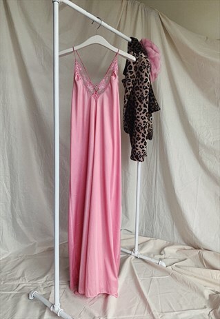 LINGERIE PINK SLIP SATIN DRESS