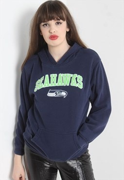 Vintage Seattle Seahawks NFL Sweater Hoodie - Blue