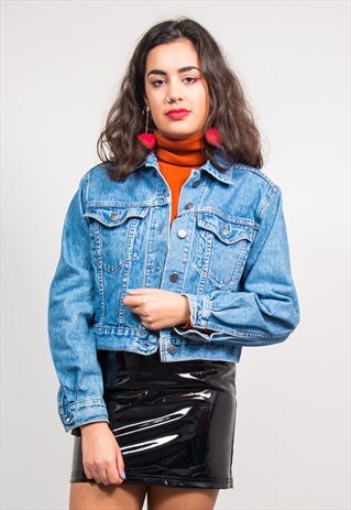 VINTAGE 90'S BLUE LEVI'S CROPPED DENIM JACKET