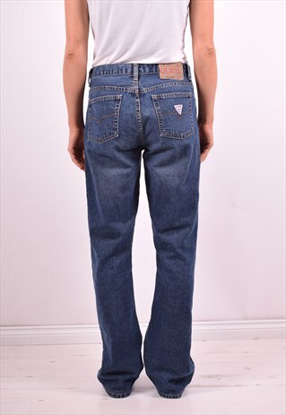 GUESS WOMENS VINTAGE JEANS W29 L31 BLUE 90'S
