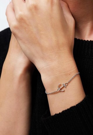 ANCHOR CHAIN STERLING SILVER BRACELET