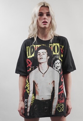 RARE 70'S VINTAGE SID VICIOUS, SEX PISTOLS OVERSIZED BAND T-