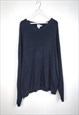 VINTAGE CALVIN KLEIN JUMPER V NECK IN BLACK XL