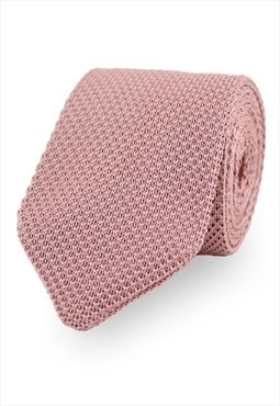 Wedding Handmade Polyester Knitted Tie In Dusty Pink