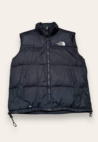 VINTAGE Y2K BLACK THE NORTH FACE NUPSTE SLEEVELESS PUFFER