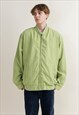 VINTAGE RELAXED FIT ZIP UP COACH JACKET IN GREEN XL/XXL