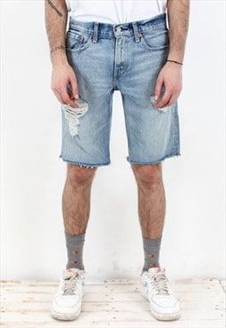 511 Vintage Men W31 Slim Fit Shorts Jeans Denim Ripped Capri