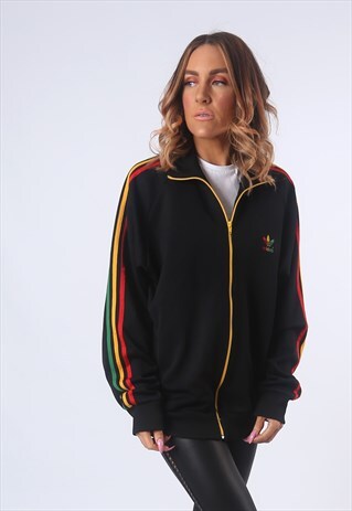 ADIDAS TRACK SUIT TOP JACKET VINTAGE UK 18 (5AJ)