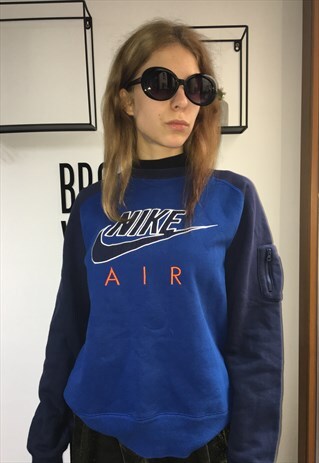 VINTAGE 90' OLDSCHOOL UNISEX NIKE BLUE SWEATSHIRT
