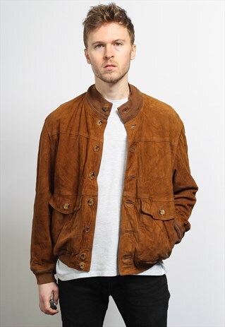 VINTAGE SUEDE BOMBER JACKET