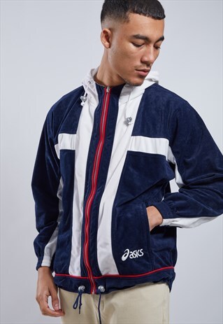 VINTAGE ASICS ZIP-UP HOODIE