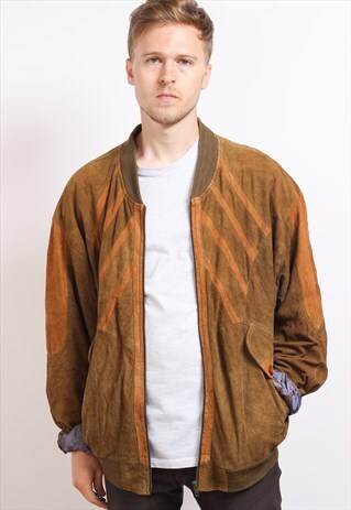VINTAGE SUEDE BOMBER JACKET