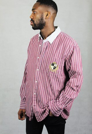 VINTAGE / TOMMY HILFIGER / RED & WHITE SHIRT
