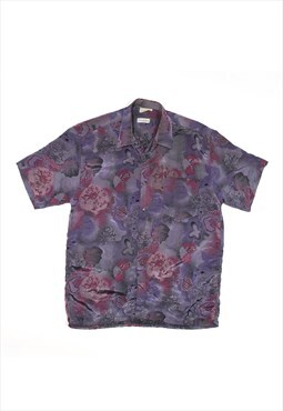 CHRISTIAN DIOR Purple Crazy Patterned Shirt Mens M