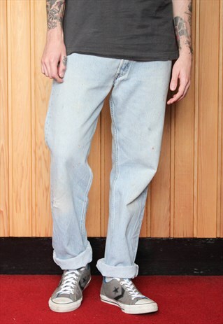 VINTAGE BLUE LEVI'S 501 PAINT JEANS