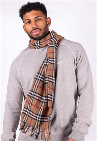 VINTAGE CASHMERE CHECKERED SCARF SC3