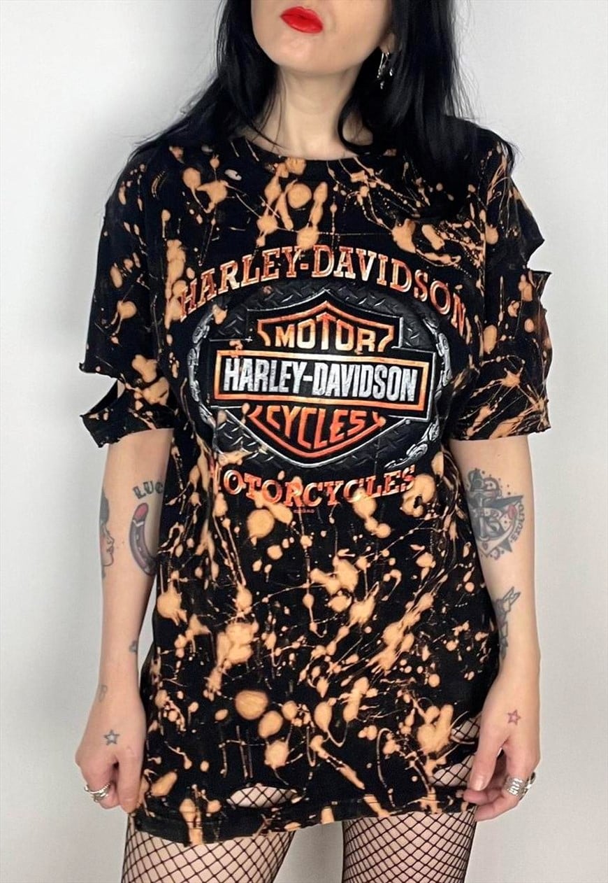 Tie dye harley store davidson shirt