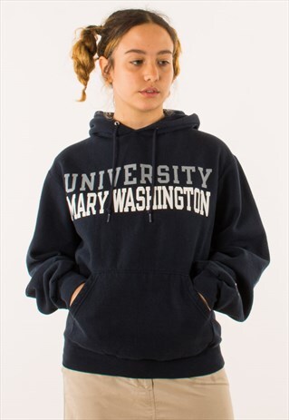 VINTAGE NAVY UNIVERSITY CHAMPION UNIVERSITY HOODIE PULLOVER