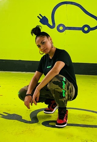 BAAD T-SHIRT BLACK NEW NEO CLASSIC ( NEON GREEN )