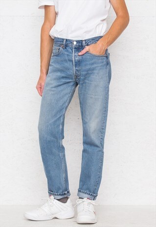 VINTAGE RETRO BLUE LEVI'S 501 FIT DENIM JEANS