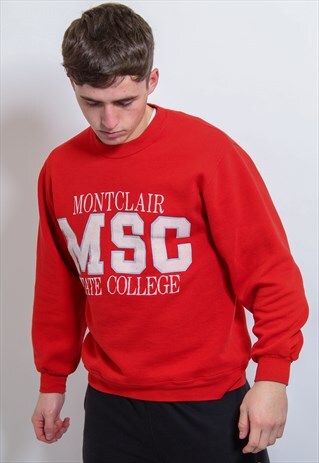 VINTAGE MSC SWEATSHIRT IN RED MEDIUM