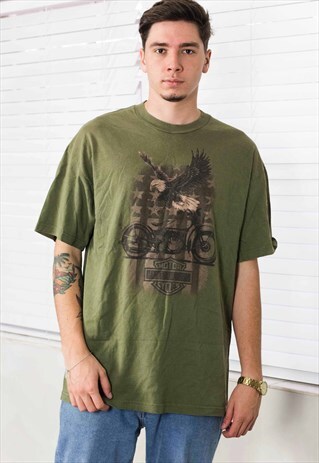 VINTAGE HARLEY-DAVIDSON T-SHIRT LOGO 90S L 9.3