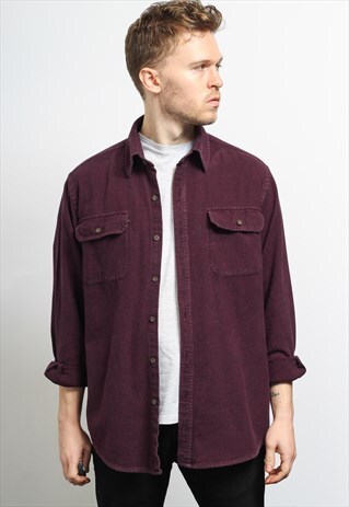 VINTAGE COTTON SHIRT PURPLE