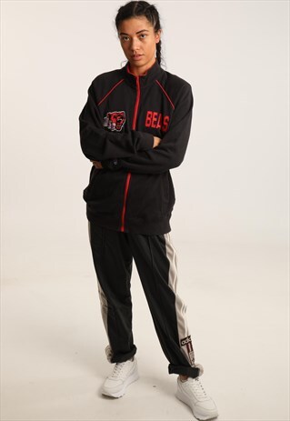 VINTAGE CHAMPION EMBROIDERED COLLEGE ZIPPED SWEATSHIRT