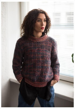 VINTAGE 90'S MULTI COLOUR KNITTED JUMPER