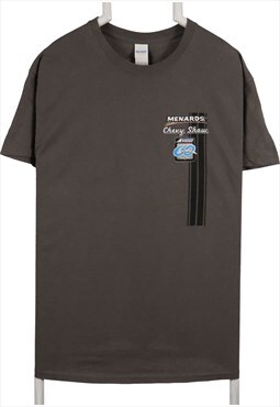 Vintage 90's Gildan T Shirt Racing Back Print Short Sleeve