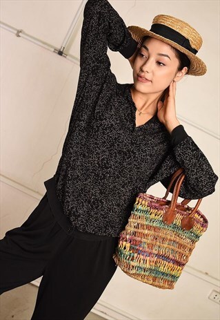 80'S RETRO FESTIVAL PARIS CHIC SHIRT BLOUSE TOP