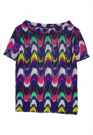 VINTAGE 90S MISSONI PRINTED TIE DYE SHEER T-SHIRT