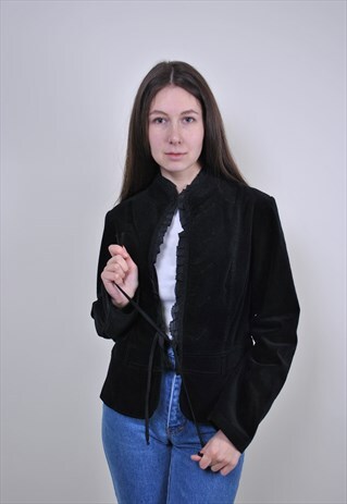 VINTAGE BLACK LACE BLAZER