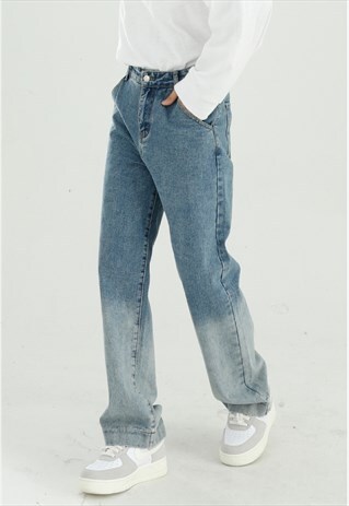 KALODIS COLORBLOCK ALL-MATCH LOOSE JEANS