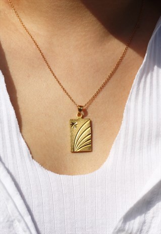 BAR NECKLACE SUNRISE GOLD PLATED