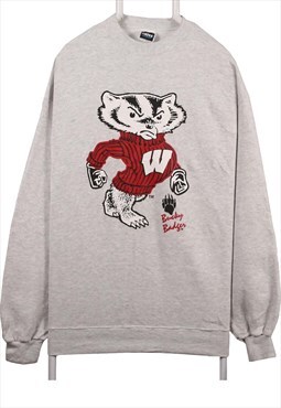Vintage 90's Tultex Sweatshirt Wisconsin Badgers College