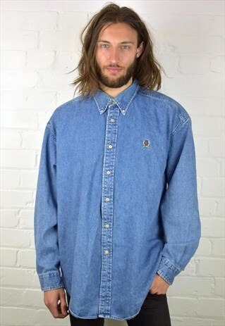 VINTAGE 90'S TOMMY HILFIGER DENIM SHIRT