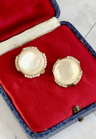 60S WHITE EARRINGS CUTE CASUAL VINTAGE JEWELLERY