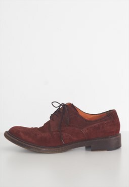 Vintage Burgundy Suede Shoes