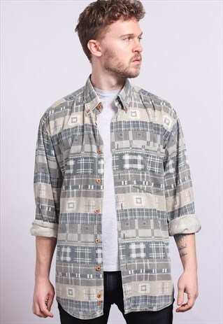 VINTAGE AZTEC PATTERNED SHIRT
