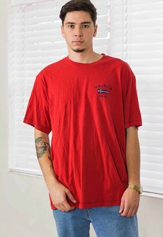 VINTAGE NAUTICA T-SHIRT LOGO 90S XL 8.3