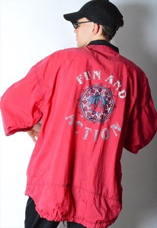 VINTAGE 90S RED SHELL JACKET