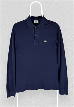 Lacoste Blue Polo Shirt Cotton Pique Slim Fit Mens XS 2