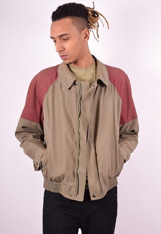 JAEGER MENS VINTAGE JACKET LARGE KHAKI 90'S