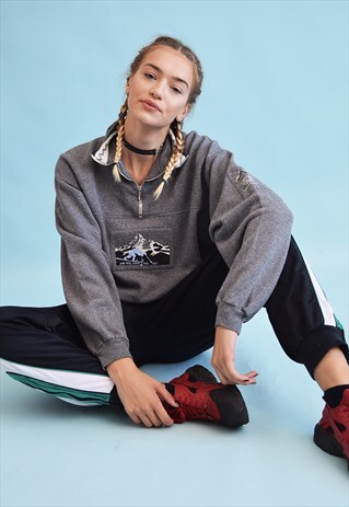 90'S RETRO VARSITY OVERSIZED SWEATSHIRT JUMPER