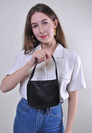 VINTAGE WOMAN BLACK 90S DRESS EVENING MINI BAG