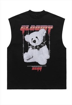 Bear tank top surfer vest retro sleeveless BDSM t-shirt